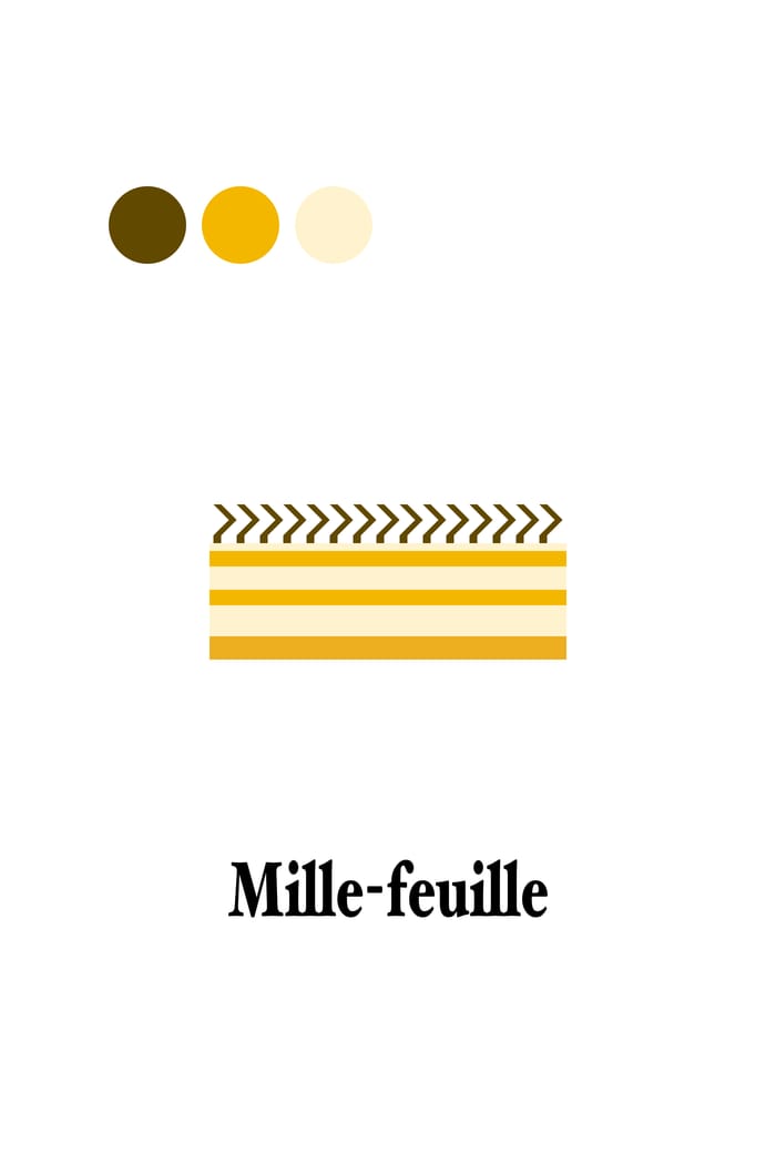 Flat millefeuille — vector artwork by Jérémy Gautrais