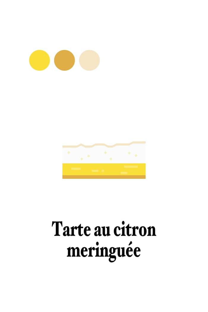 Flat tarte citron meringuee — vector artwork by Jérémy Gautrais