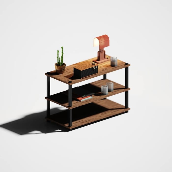 Small shelf — voxel artwork by Jérémy Gautrais