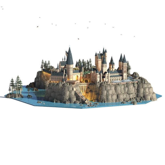 Hogwarts — voxel artwork by Jérémy Gautrais