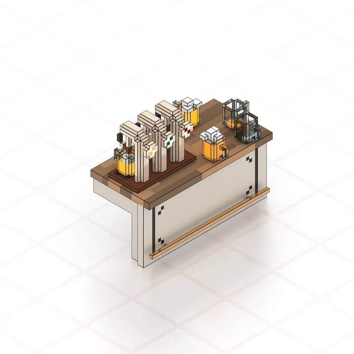 Low poly beer taps — voxel artwork by Jérémy Gautrais