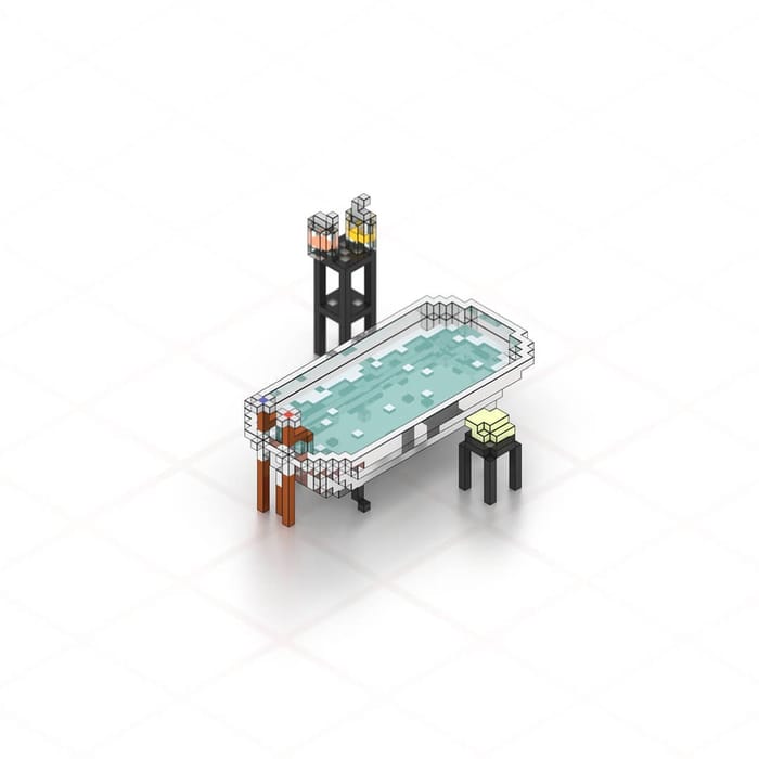 Low poly bath — voxel artwork by Jérémy Gautrais