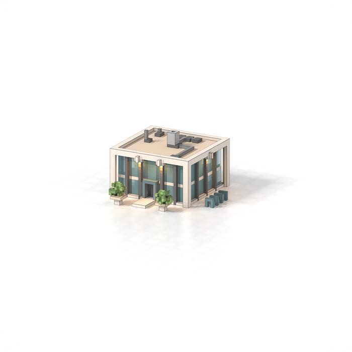 Office — voxel artwork by Jérémy Gautrais