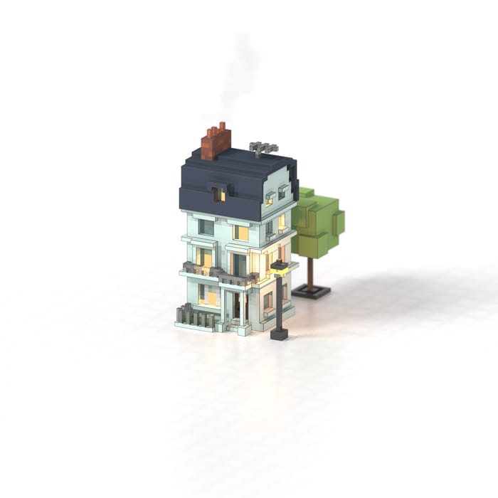 House — voxel artwork by Jérémy Gautrais