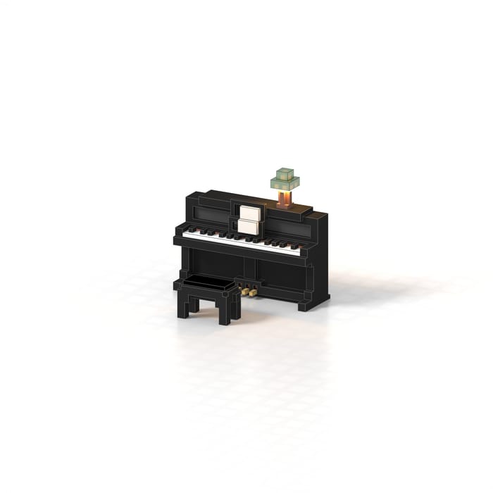 Piano — voxel artwork by Jérémy Gautrais