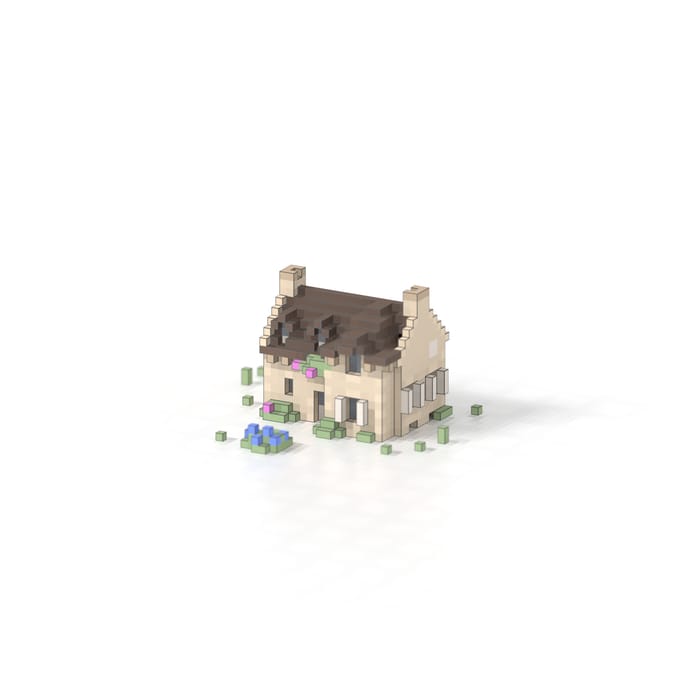 House — voxel artwork by Jérémy Gautrais