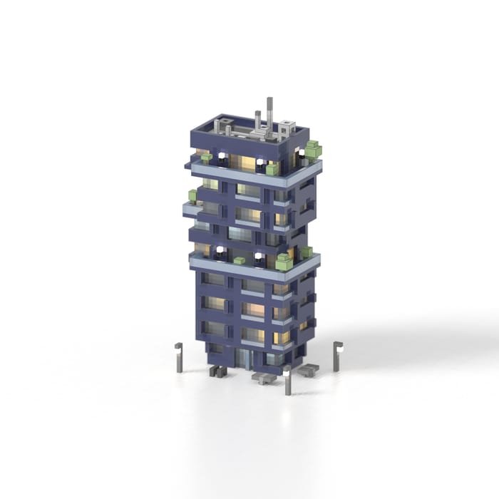 Building — voxel artwork by Jérémy Gautrais