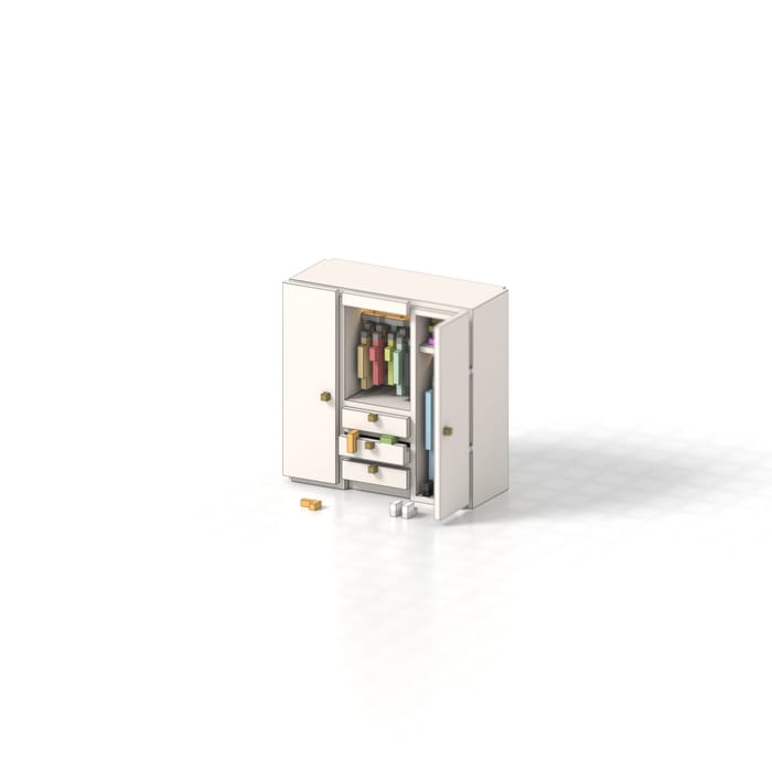 Dressing — voxel artwork by Jérémy Gautrais
