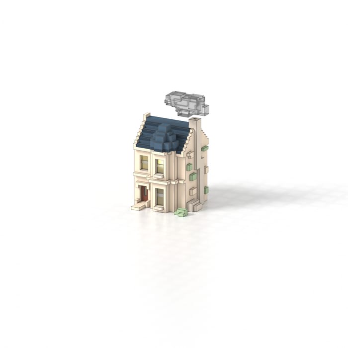 House — voxel artwork by Jérémy Gautrais