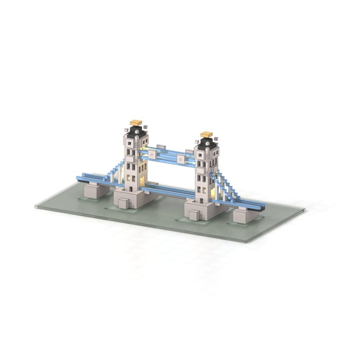Tower bridge — voxel artwork by Jérémy Gautrais